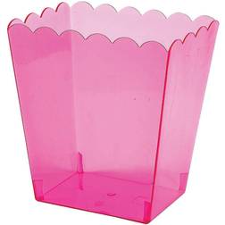 Medium Pink Scalloped Containers Party Supplies 3 Pieces