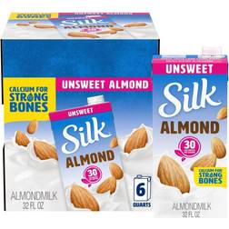 6 Silk Shelf-Stable Unsweetened Almond Milk 1