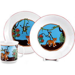 My Jungle Porcelain Kids Dinnerware Set of 3 Blue