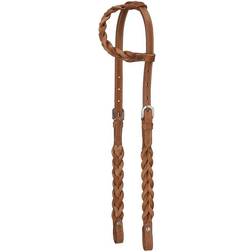 King Braided Leather 1 Headstall Lt Oil