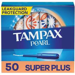 Tampax Pearl Super Plus Tampons Unscented 50-pack