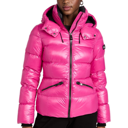 Mackage Madalyn Lustrous Light Down Jacket with Hood - Pink