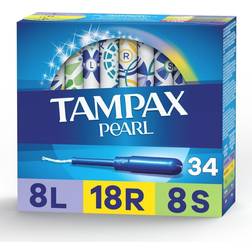 Tampax Pearl Light/Regular/Super Unscented 34-pack