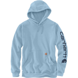 Carhartt Men's Loose Fit Midweight Logo Sleeve Graphic Hoodie - Moonstone