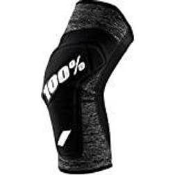 100% PROTECCIONES Unisex Ridecamp Knee Guards Heather Grey/Black knieschoner, Heather Grey/Black mehrfarbig