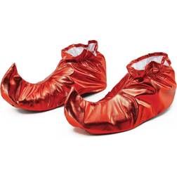 Bristol Novelty BA628 Jester Shoe Covers Red Metallic, One