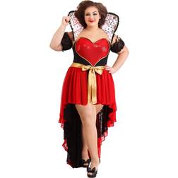 Fun Women's Sparkling Queen of Hearts Plus Size