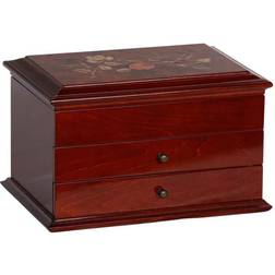 Mele & Co Brayden Walnut Finish Wooden Jewelry Box, Brown