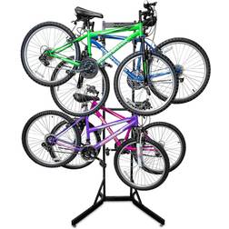 RAXGO Garage Bike Rack, Freestanding Bicycle Storage with Adjustable Hooks