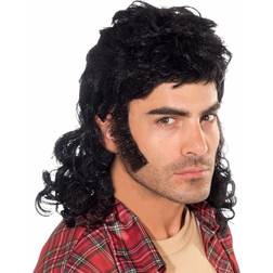 Forum Novelties Mullet Wig Black