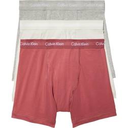 Calvin Klein Cotton Stretch Boxer Briefs 3-pack - Grey Heather/Silver Birch/Raspberry Blush