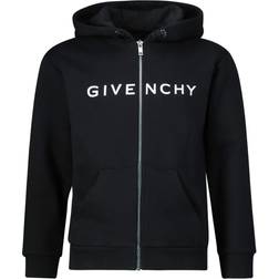 Givenchy Kid's Logo Print Cardigan - Black