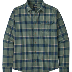 Patagonia Men's Long-Sleeved Cotton in Conversion Lightweight Fjord Flannel Shirt - Graft/Hemlock Green