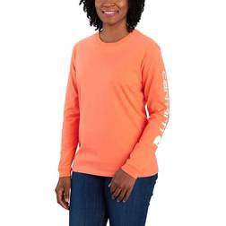 Carhartt Women's Workwear Long Sleeve Logo Tee Orange