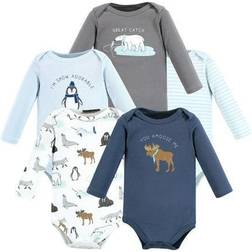 Hudson Baby Cotton Long-Sleeve Bodysuits 5-pack - Arctic Animals