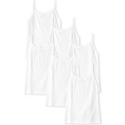 The Children's Place Girls' Sleeveless Cami, White-6 Pack