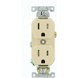 Leviton Mfg S11-TBR15-00I 15 Amp Ivory Narrow Body Duplex Receptacle