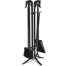 Costway 5 Pieces Fireplace Iron Standing Tools Set