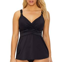 Miraclesuit 2023 DD-Cup Plunge Tankini Top Black Black