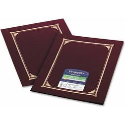 Geographics Linen Certificate Cover, 12-1/2" x 9-3/4" Burgundy, 6/Pack