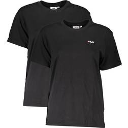 Fila Damen BARI Tee/Double Pack T-Shirt, Black-Black