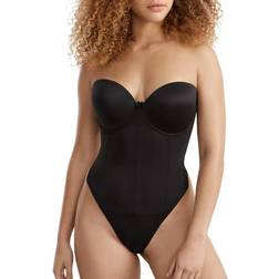 Strapless Low Back Slimming Bodysuit Black