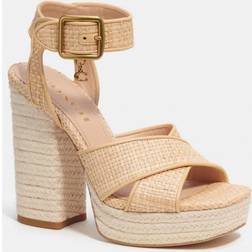 Coach Women's Nelly Raffia Platform Sandals