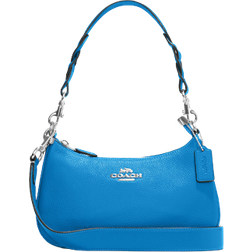 Coach Teri Signature Canvas Shoulder Bag - Silver/Khaki/Racer Blue