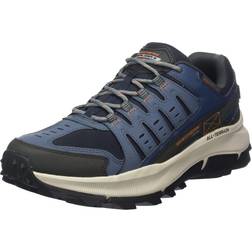 Skechers Herren 237501 Nvor Marineblaues Ledernetz, orangefarbener Rand