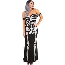 Women's high fashion skeleton costume