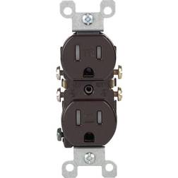 Leviton 15 Amp Tamper-Resistant Duplex Outlet, Brown