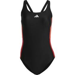 Adidas Colourblock Swimsuit - Black/Bright Red