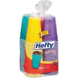 Hefty easy grip disposable plastic cups, 16 oz, assorted, 400 cups rfpc21637ct
