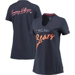 Tommy Hilfiger Women's Navy Chicago Bears Riley V-Neck T-Shirt