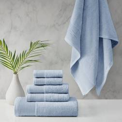 Beautyrest Nuage Cotton Blend Antimicrobial Bath Towel Blue, Gray
