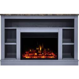 Cambridge Seville 47-inch Blue TV Stand Electric Fireplace Heater Blue