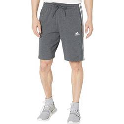Adidas Men's Essentials Jersey 3-Stripes Shorts - Dark Grey Heather/White