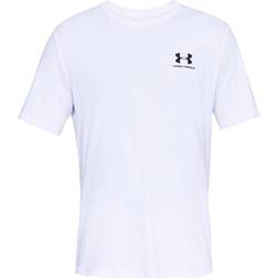 Under Armour Men's Sportstyle Left Chest Short Sleeve Shirt - White/Black