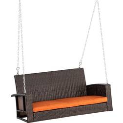 OutSunny 2-Person Wicker Swing Bench