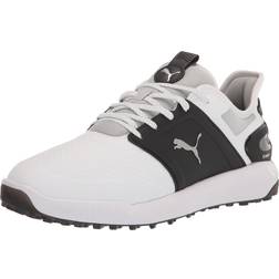 Puma Ignite Elevate Spikeless Mens Golf Shoes, Wht/Blk/Silver