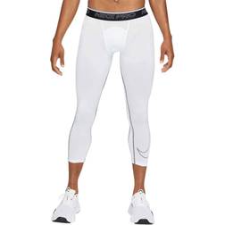 Nike Men's Dri-FIT 3/4 Swoosh Tights White/Black/Black