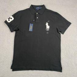 Polo Ralph Lauren Big Custom Slim Fit Mesh Shirt Black