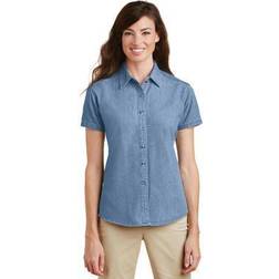 Port & Company Ladies Sleeve Value Denim Shirt. LSP11