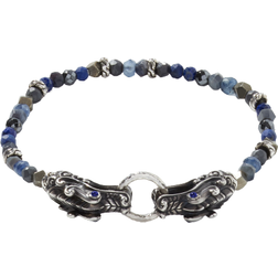 John Hardy Legends Naga Bead Bracelet - Silver/Sapphire/Lapis/Opal