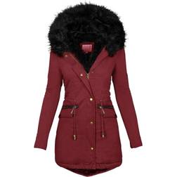 Lugogne Women's Winter Hooded Coat - Wine