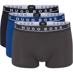 Hugo Boss Stretch Cotton Trunks 3-pack - Black/Anthracite/Blue