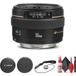 Canon EF 50mm f/1.4 USM + Filter Kit + Lens Pouch Base Bundle