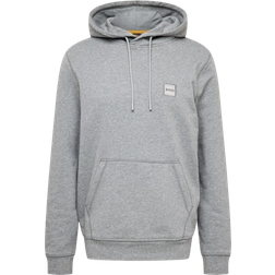 Hugo Boss Wetalk Hooded Sweatshirt with Logo Patch - Light Grey