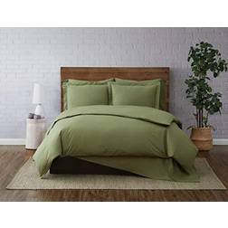 Brooklyn Loom Solid Xl Duvet Cover Green