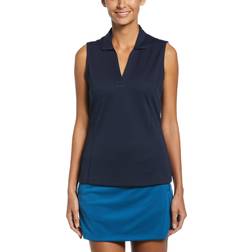 PGA tour Women's Airflux Sleeveless Golf Polo Navy